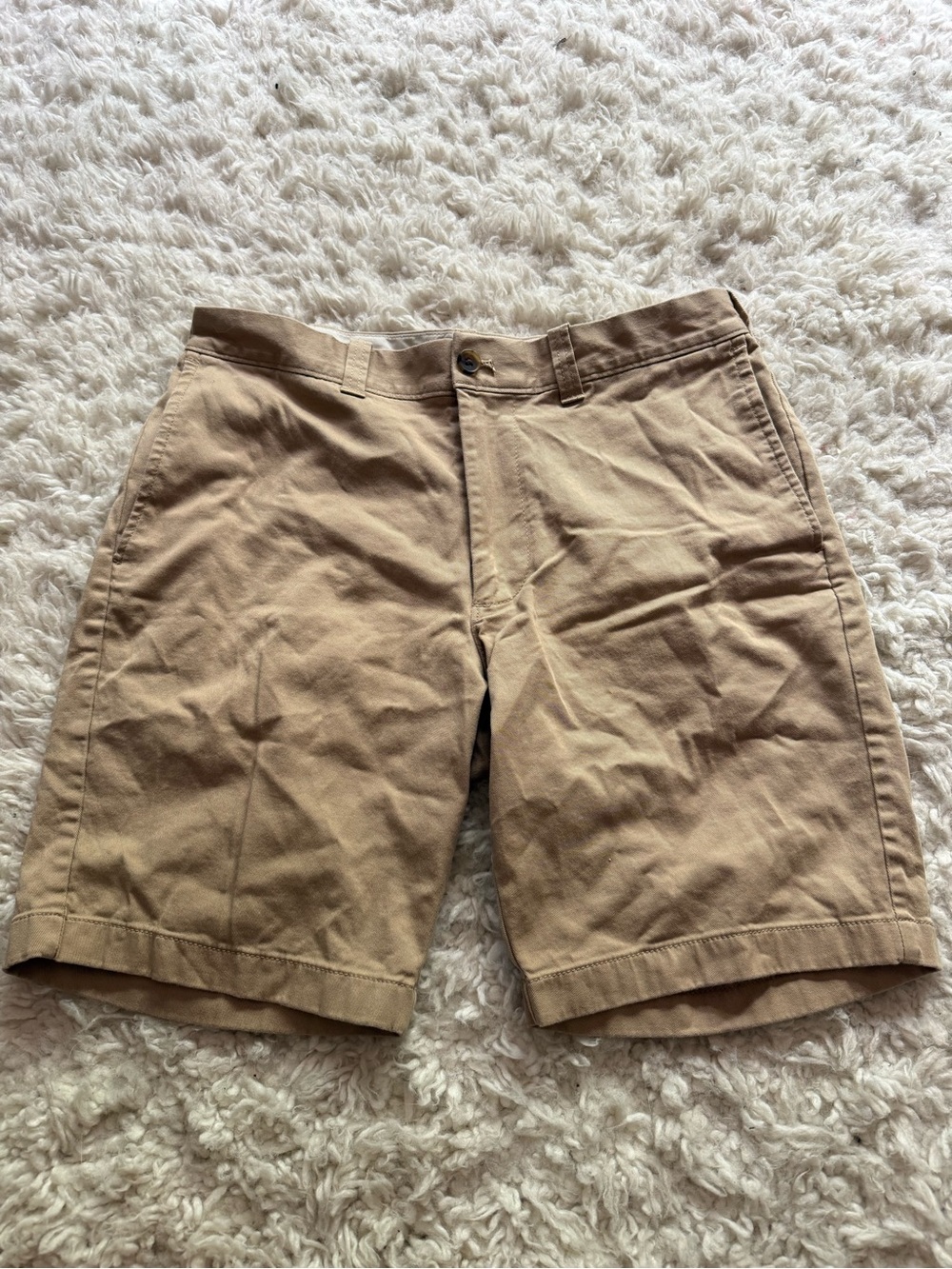 J. Crew Men's Flat Front Tan Chino Shorts